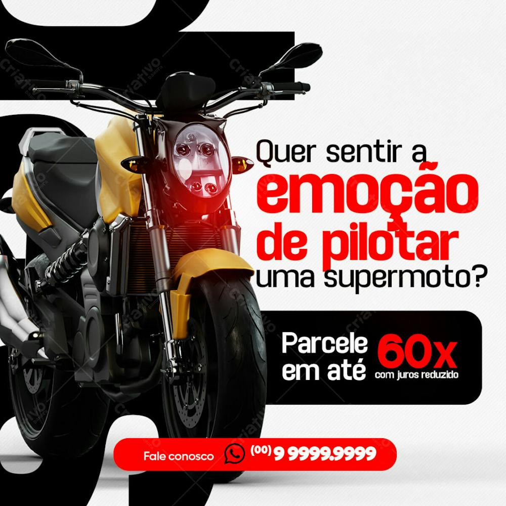 Supermoto Social Media Concessionária Psd Editável