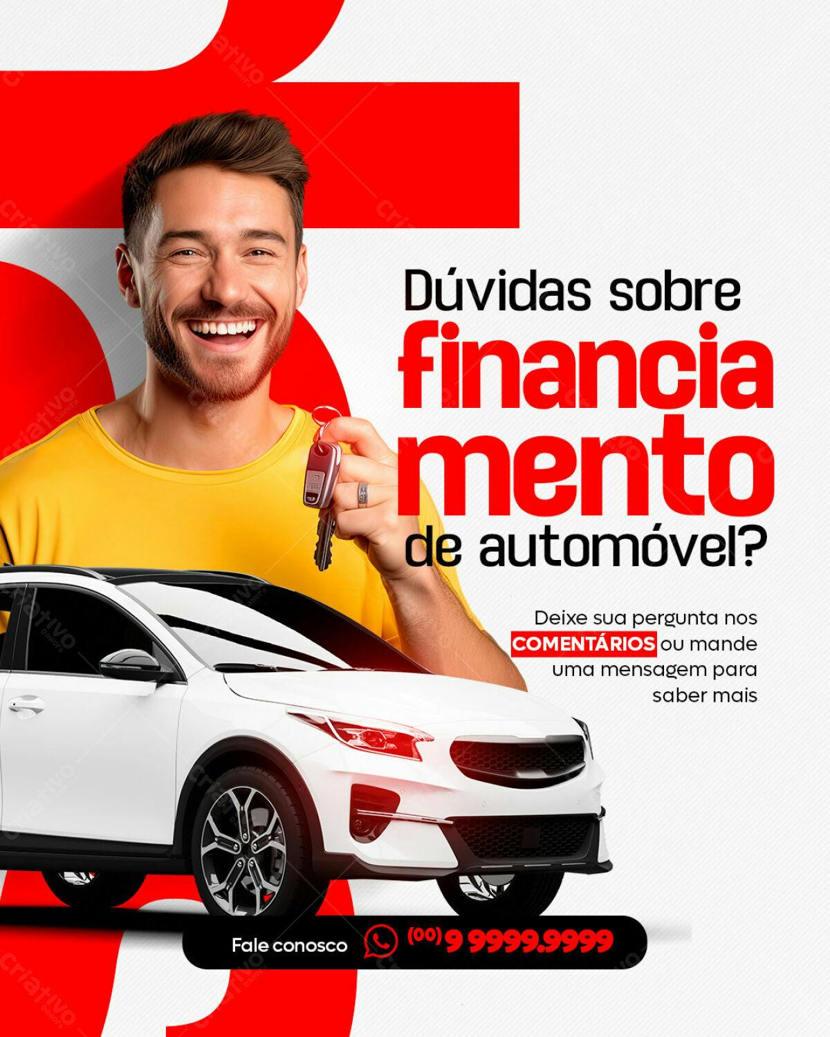Flyer Financiamento de Automóvel PSD Editável