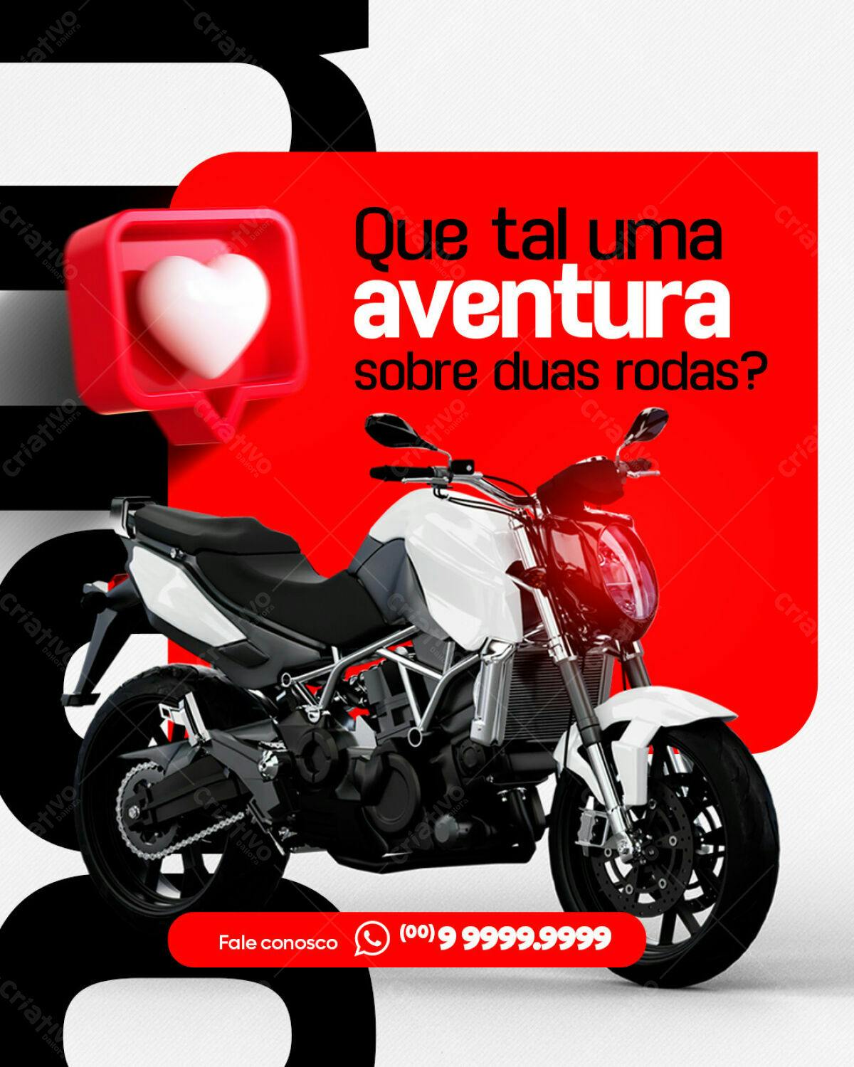 Flyer para Motociclistas PSD Editável