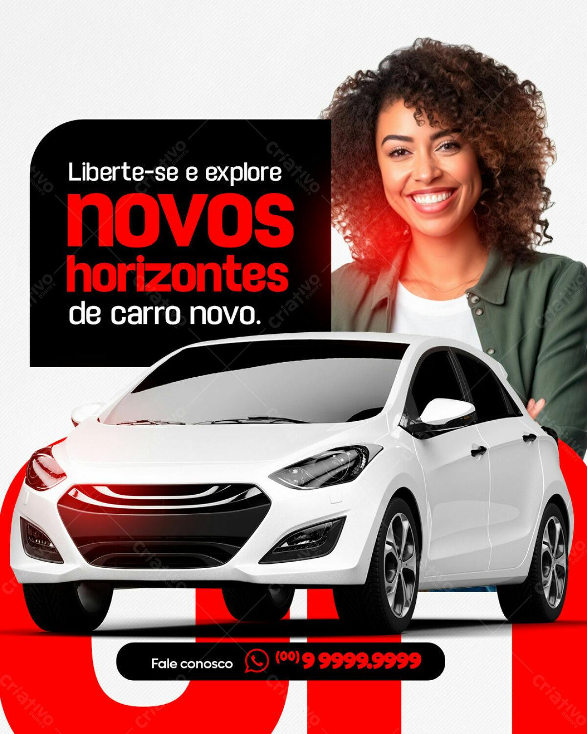 Flyer para Carro Novo PSD Editável