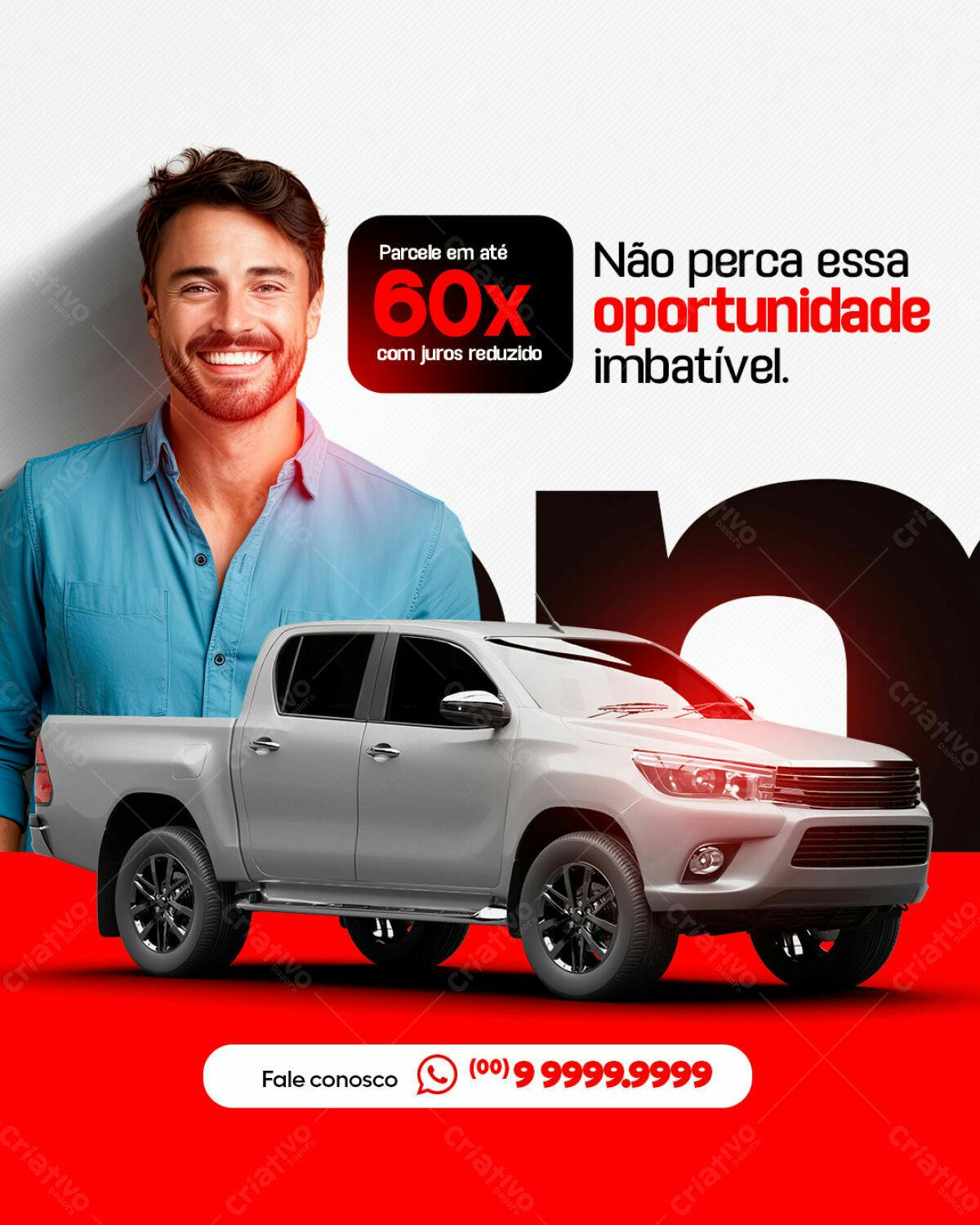 Flyer Venda de Caminhonetes PSD Editável