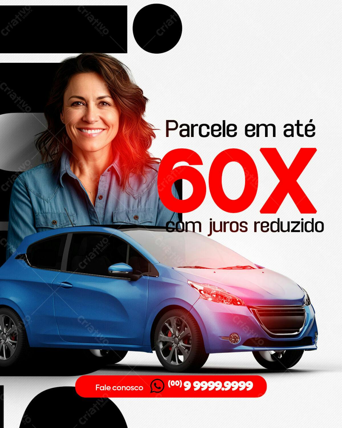 Anúncio de Vendas de Carro PSD Editável