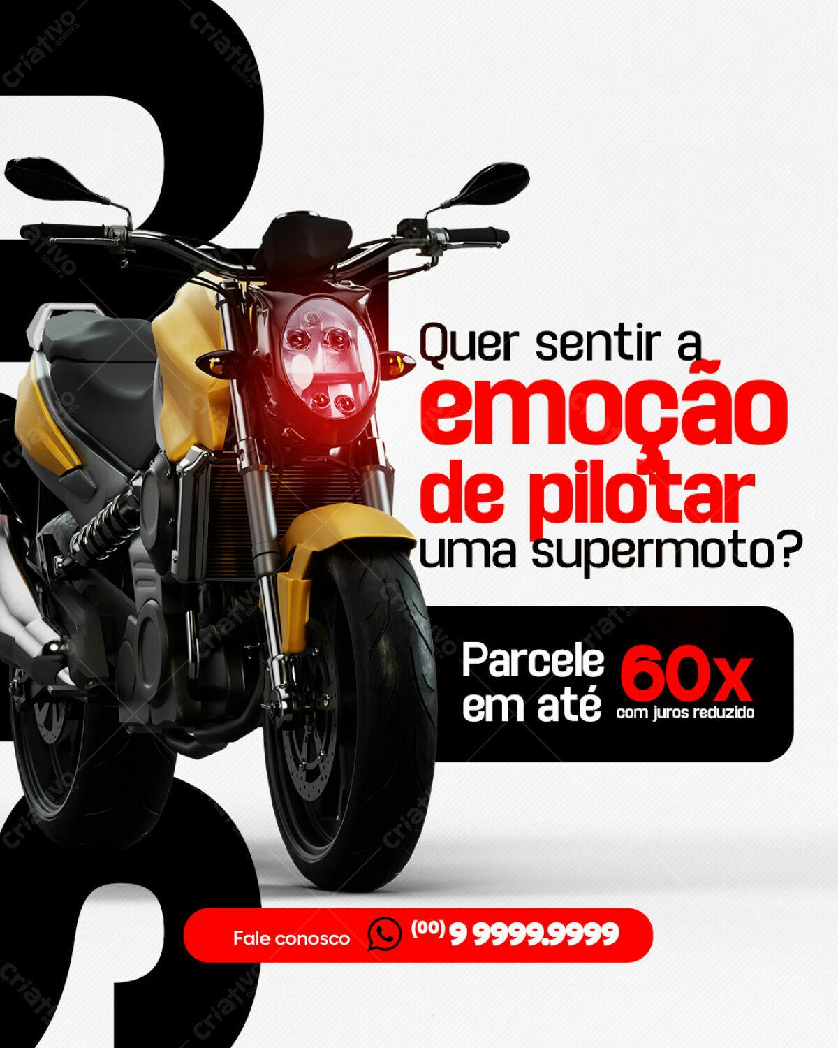 Flyer Motocicleta Supermoto PSD Editável