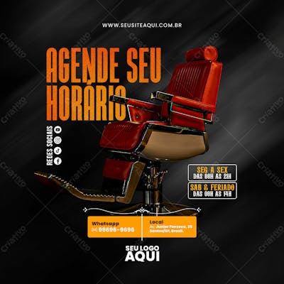Feed Quadrado Barbeiro, Barbearia, Cabeleleiro