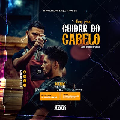 Feed Quadrado Barbeiro, Barbearia, Cabeleleiro