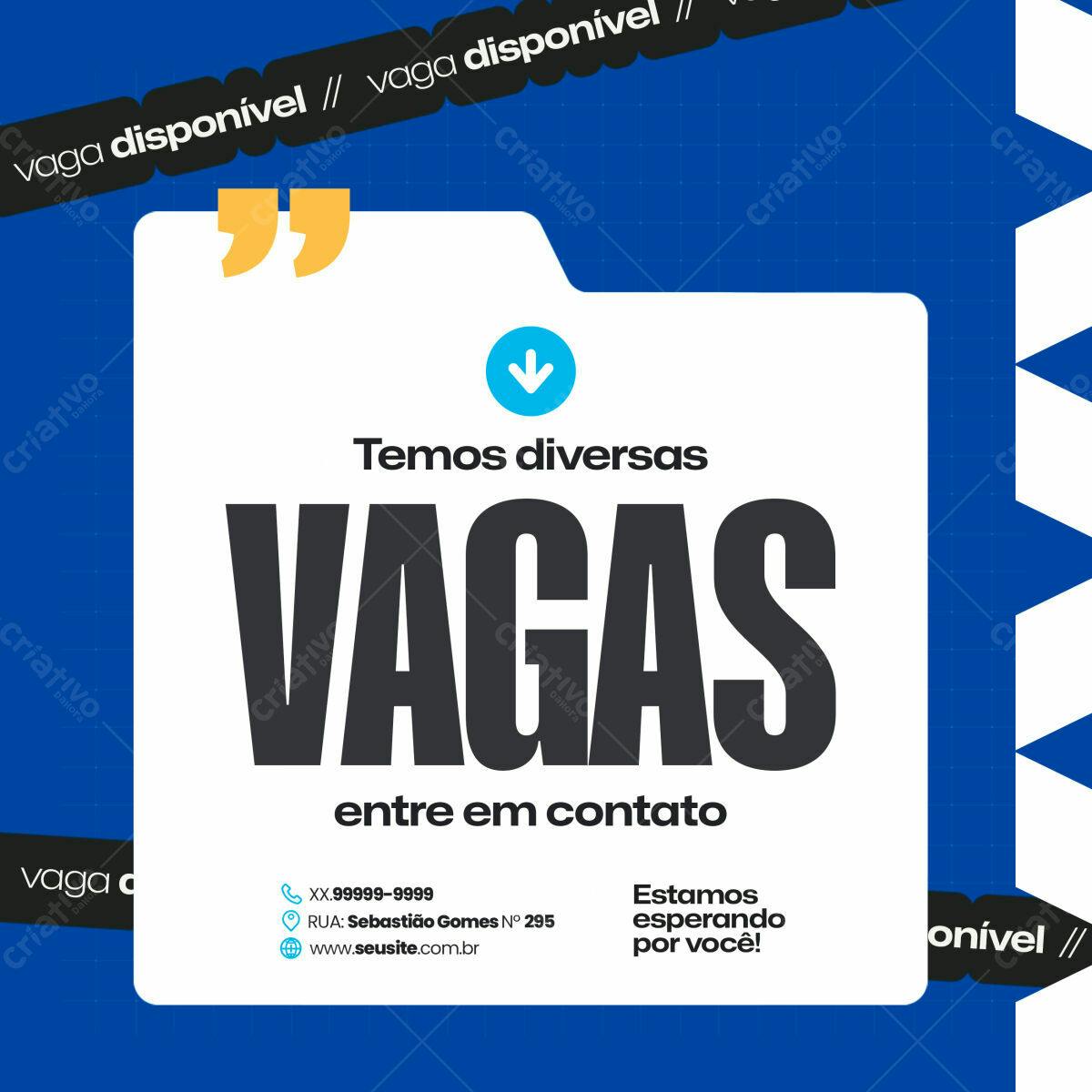 Flyer Vagas de Emprego PSD Editável