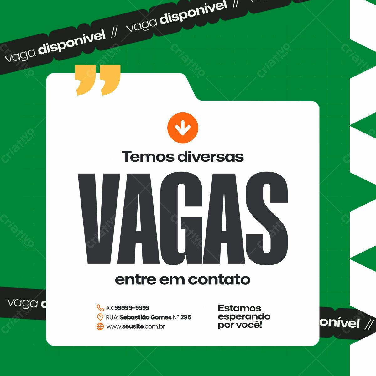 Flyer Vagas de Emprego PSD Editável