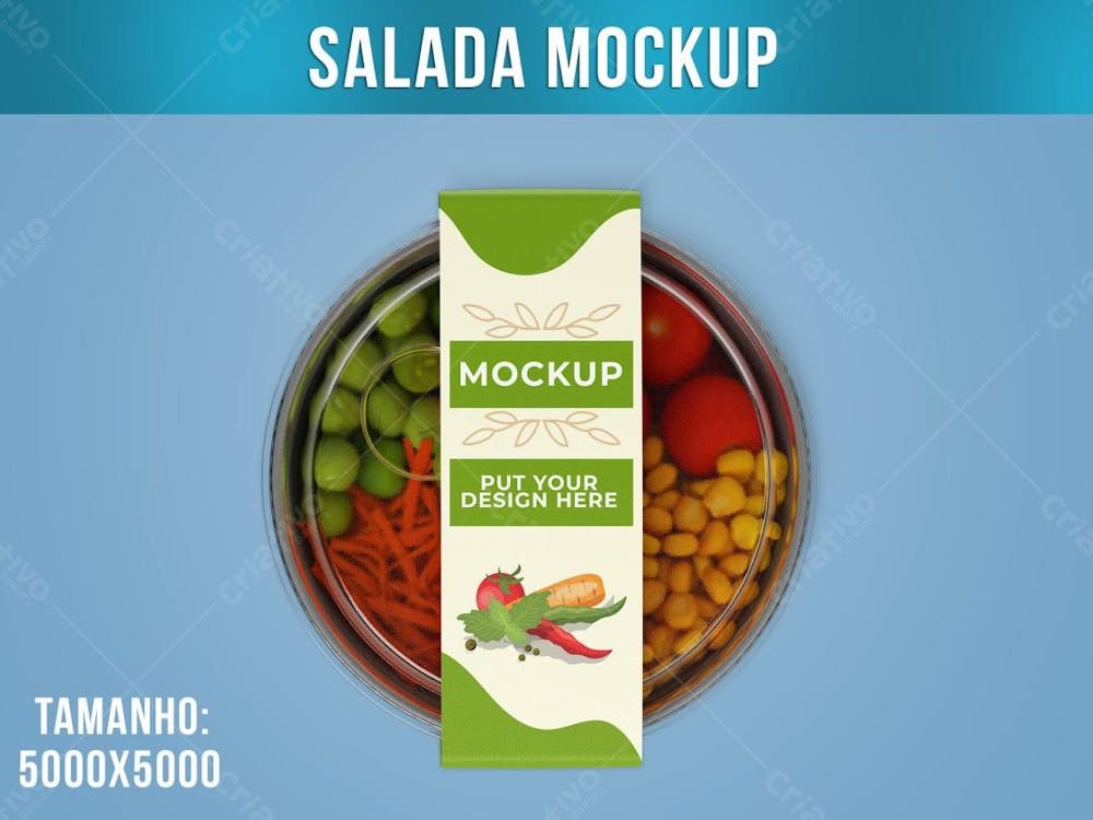 Embalagem Pote De Salada Mockup 