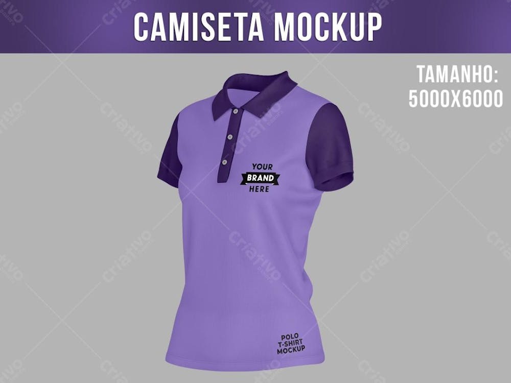 Camiseta Polo Mockup Feminina