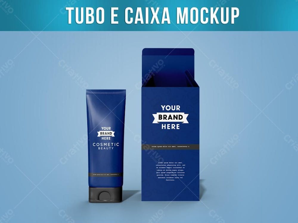 Tubo Caixa De Cosmético Mockup