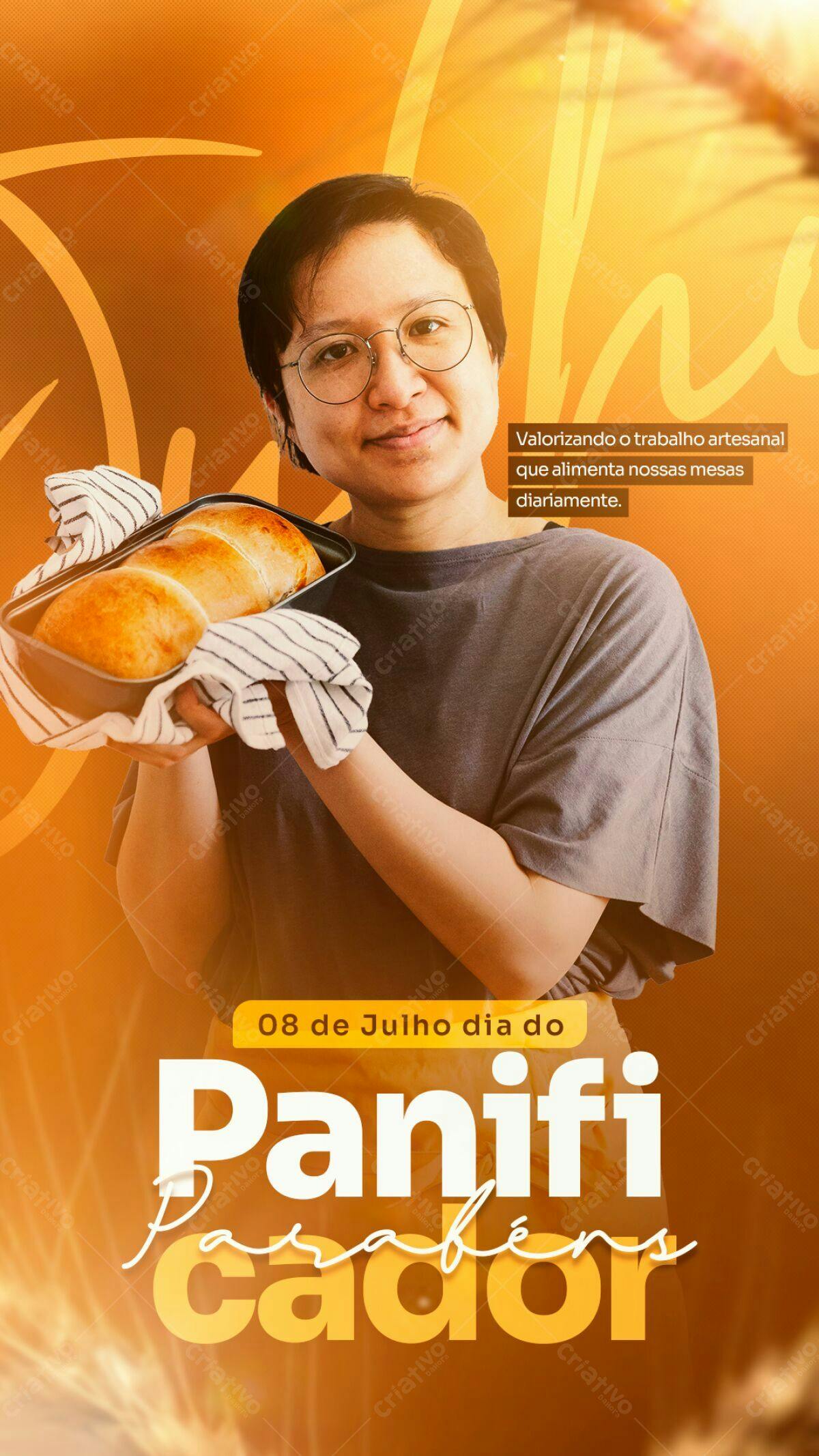 Flyer Dia do Panificador PSD Editável