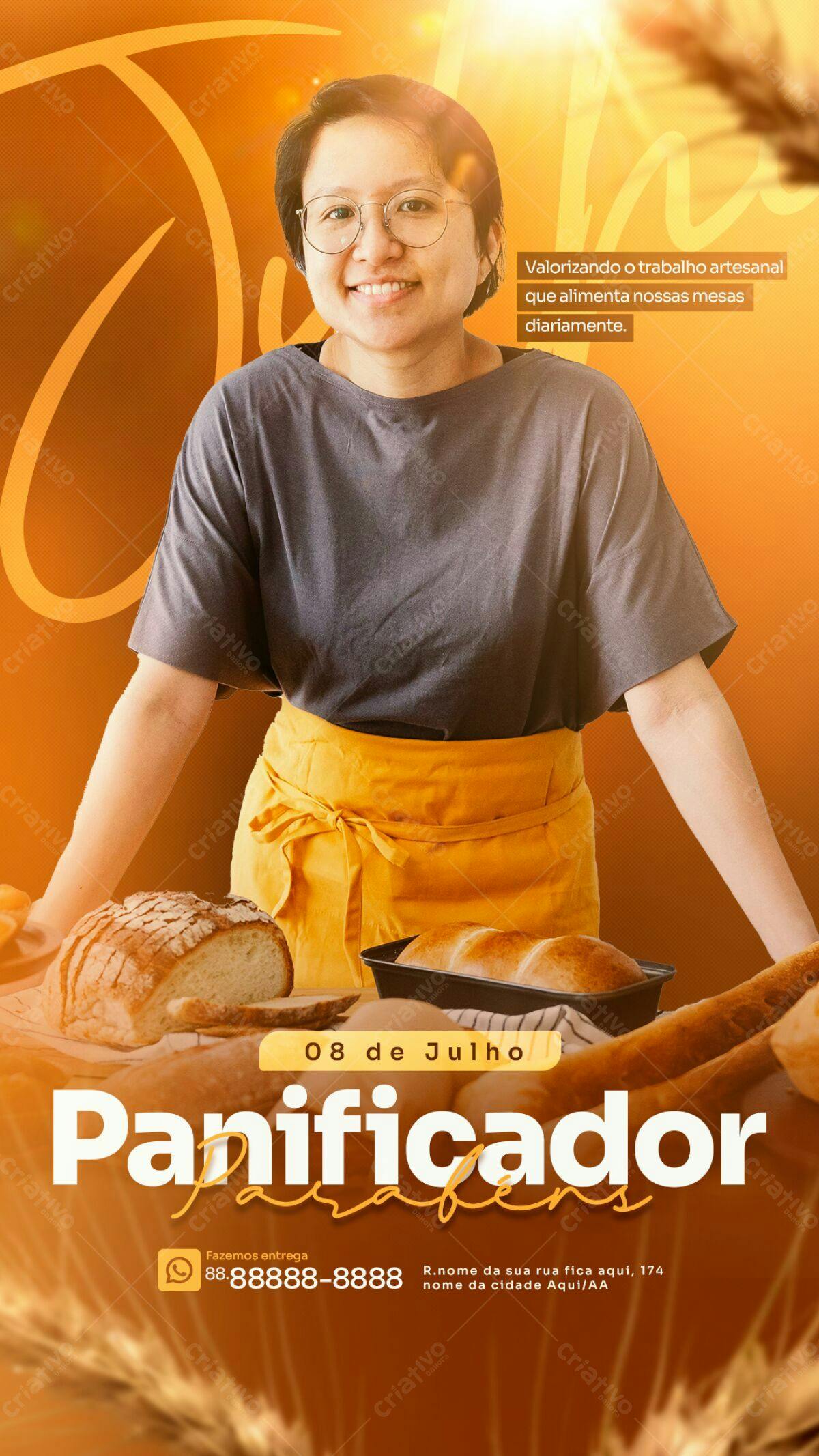 Flyer para Panificadora PSD Editável