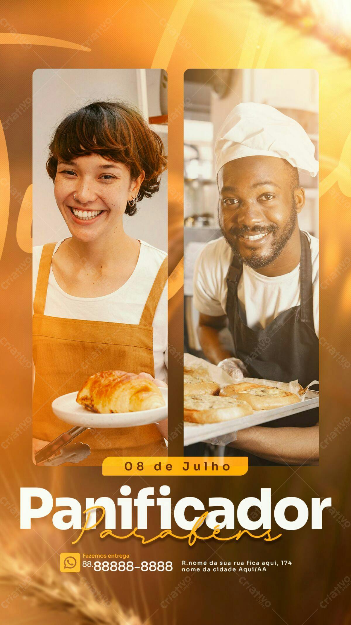 Flyer para Panificadora PSD Editável