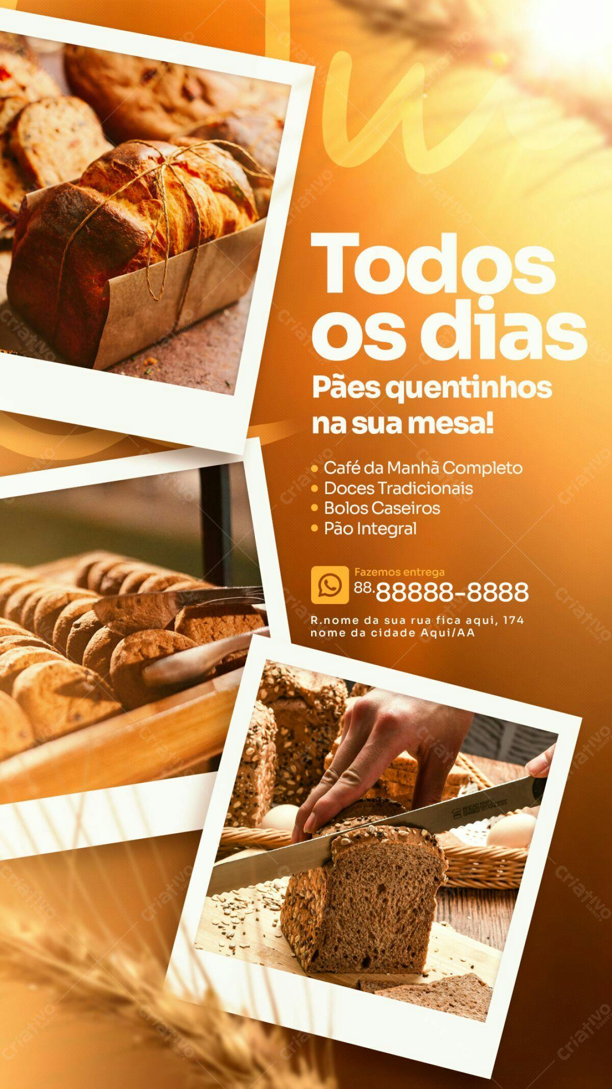 Flyer Padaria PSD Editável