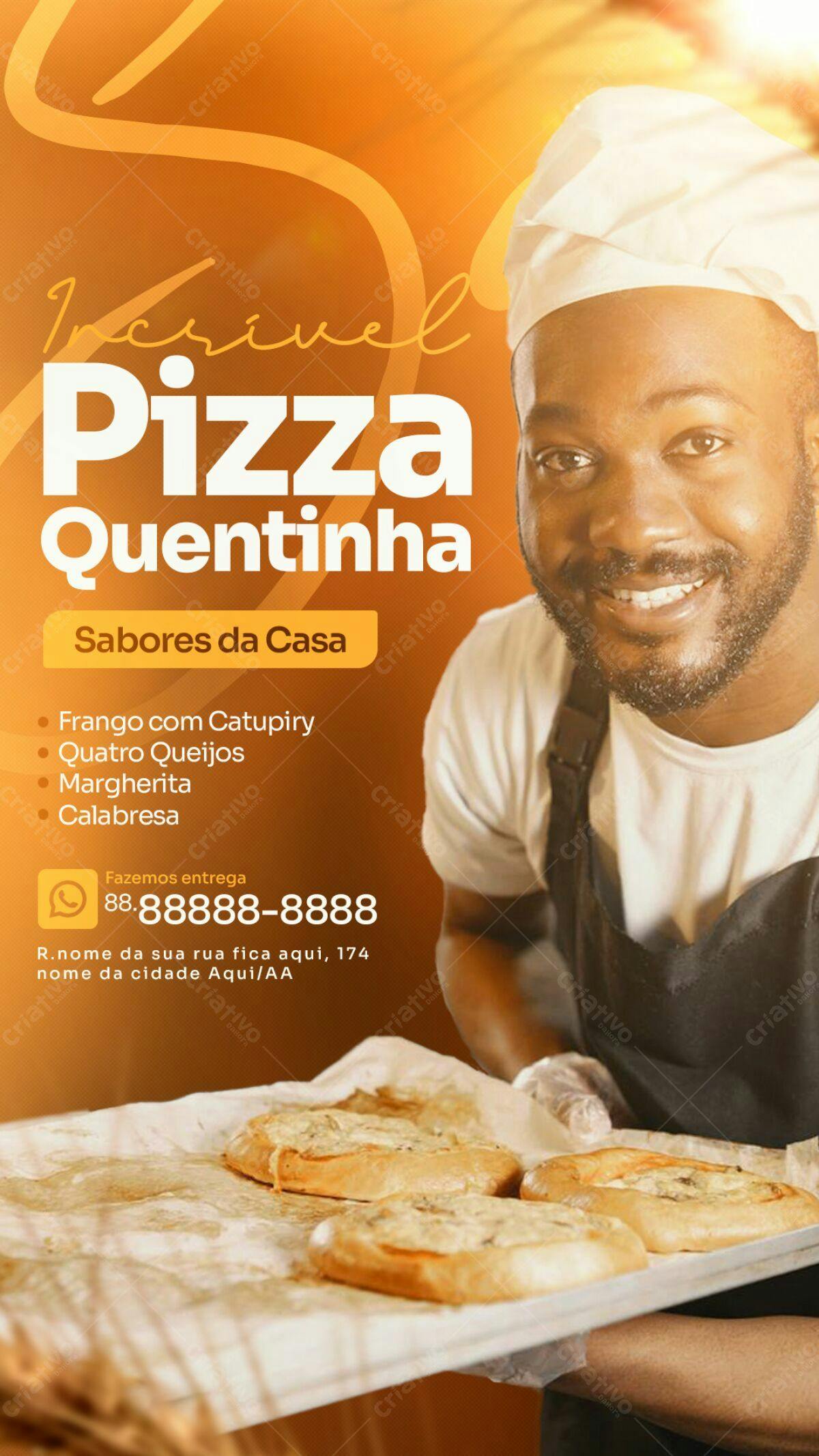 Flyer para Pizzaria PSD Editável