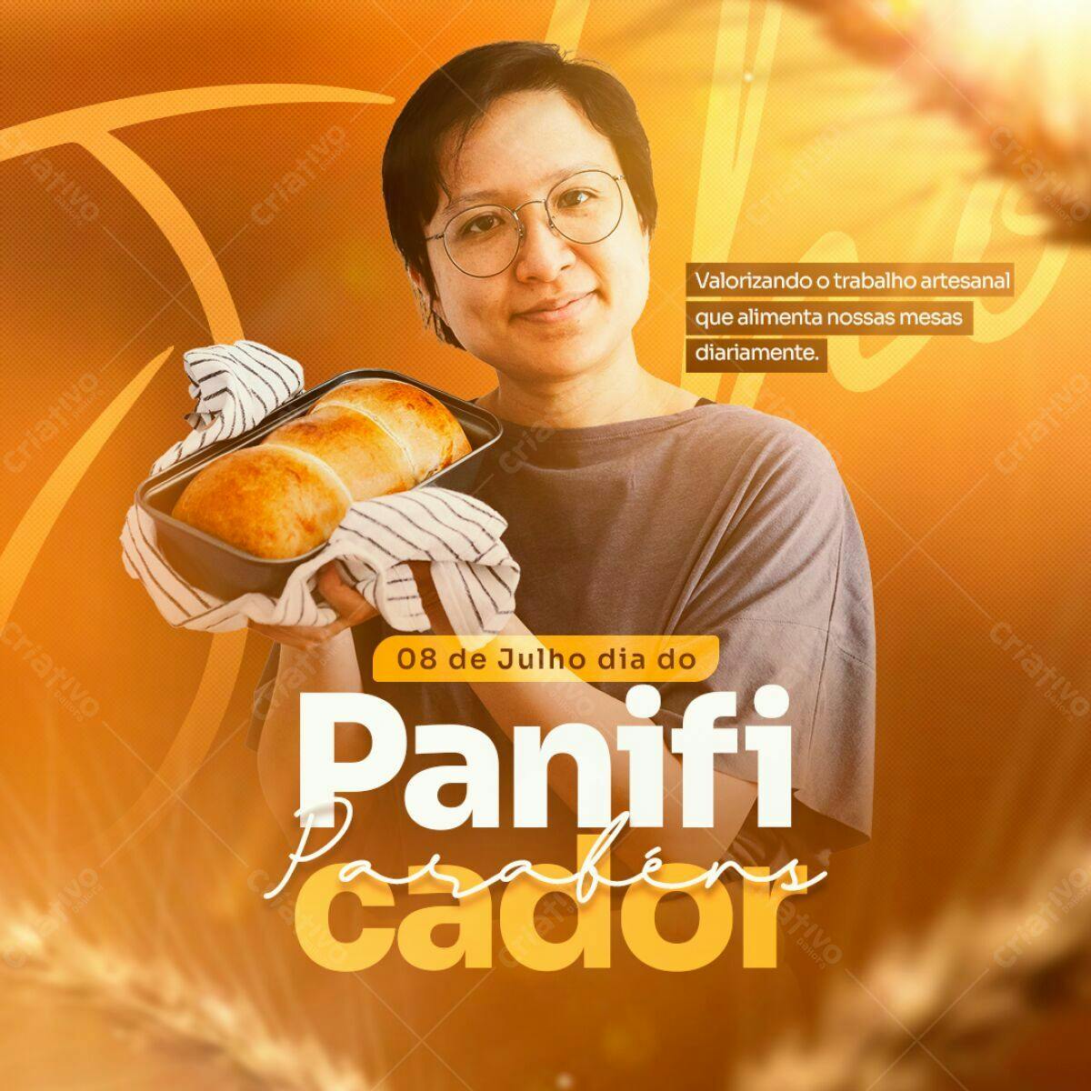 Flyer Dia do Panificador PSD Editável