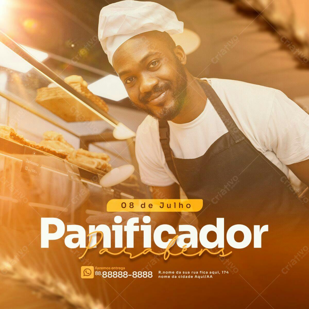 Flyer para Panificador PSD Editável