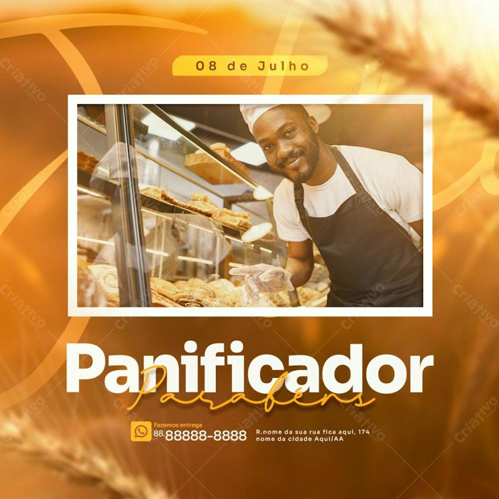 Parabéns Panificador Você Feed Panificadora Social Media Psd