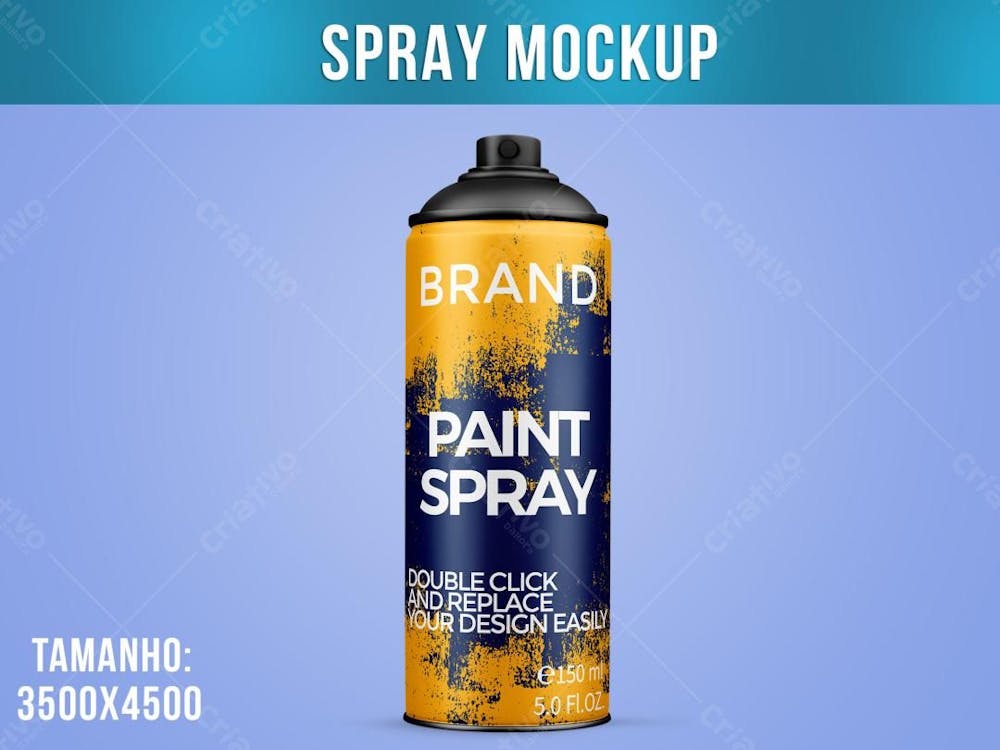 Spray Can aerosol garrafa desodorante grafite Mockup