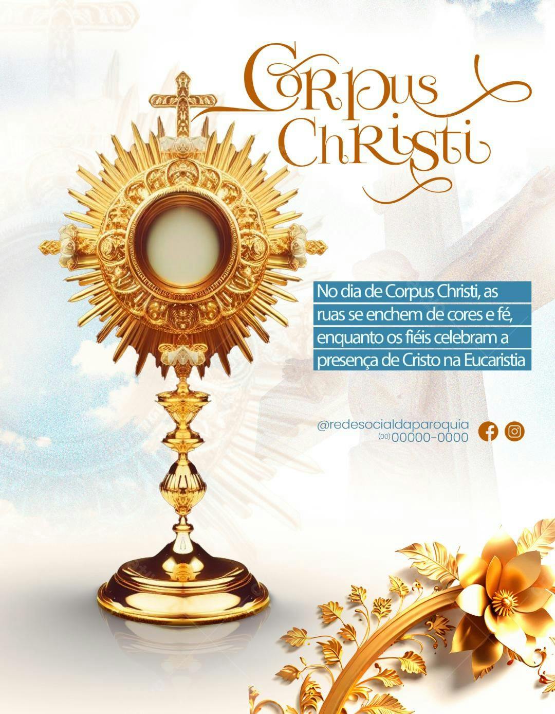 Flyer para Corpus Christi PSD Editável
