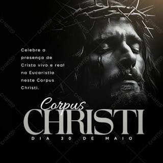 Corpus christi dia 30 de maio feed psd editável
