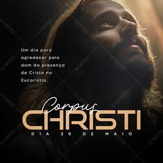 Corpus christi dia 30 de maio psd editável