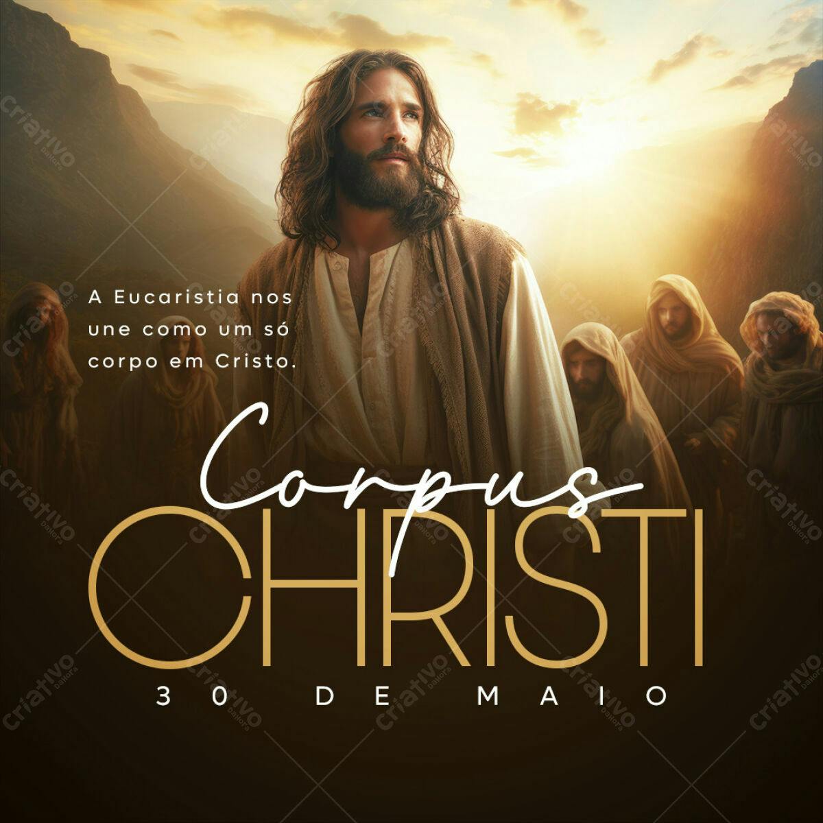 Postagem Corpus Christi PSD Editável