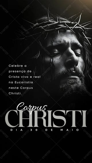Corpus christi dia 30 de maio social media story psd