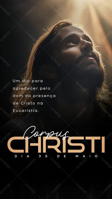 Corpus christi dia 30 de maio story psd