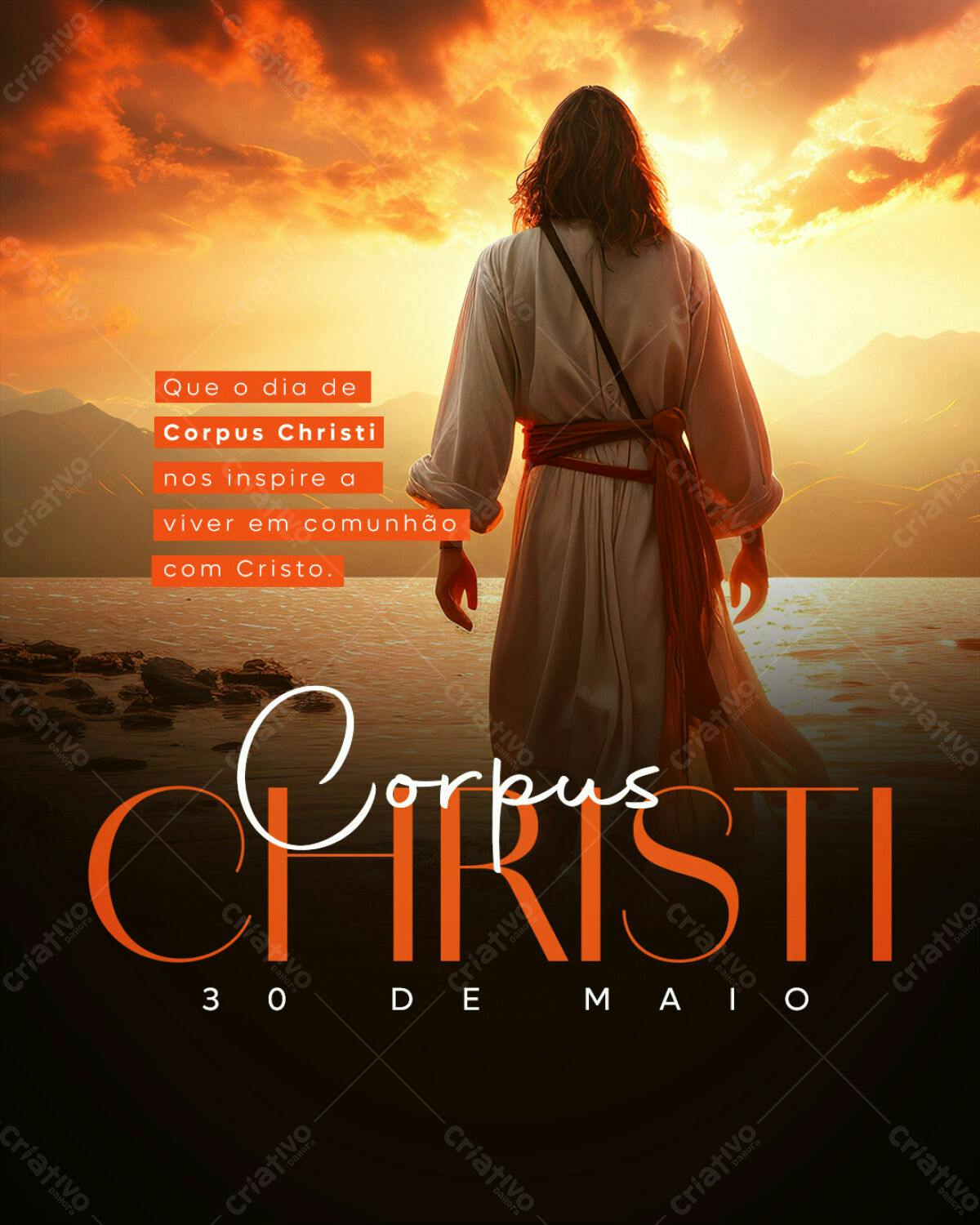 Flyer para Corpus Christi PSD Editável