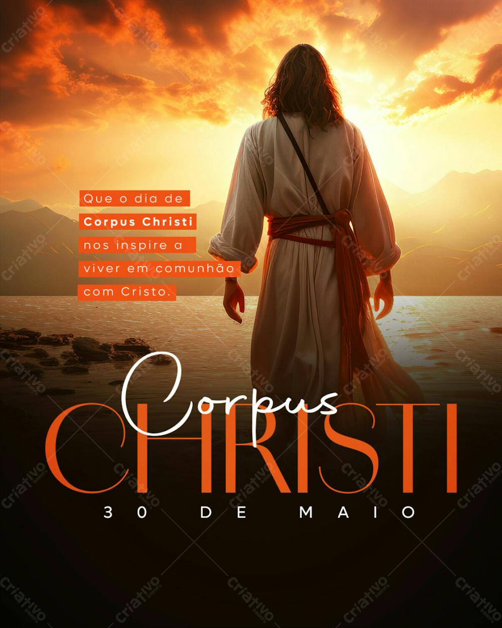 Dia 30 De Maio Corpus Christi Social Media Feed Psd