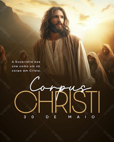 Dia 30 de maio social media corpus christi feed psd