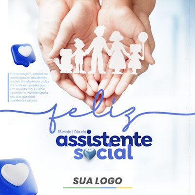 Postagem Dia do Assistente Social PSD Editável