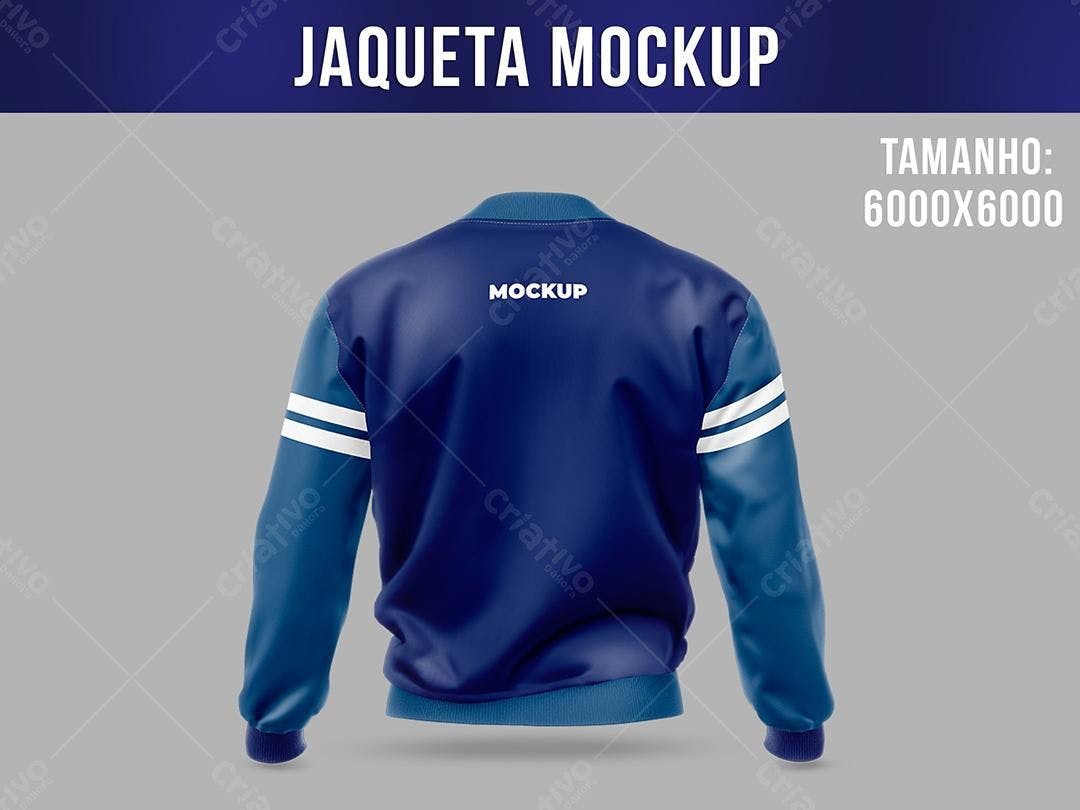 Mockup Jaqueta Azul Marinho e Azul Claro: Estilo Esportivo