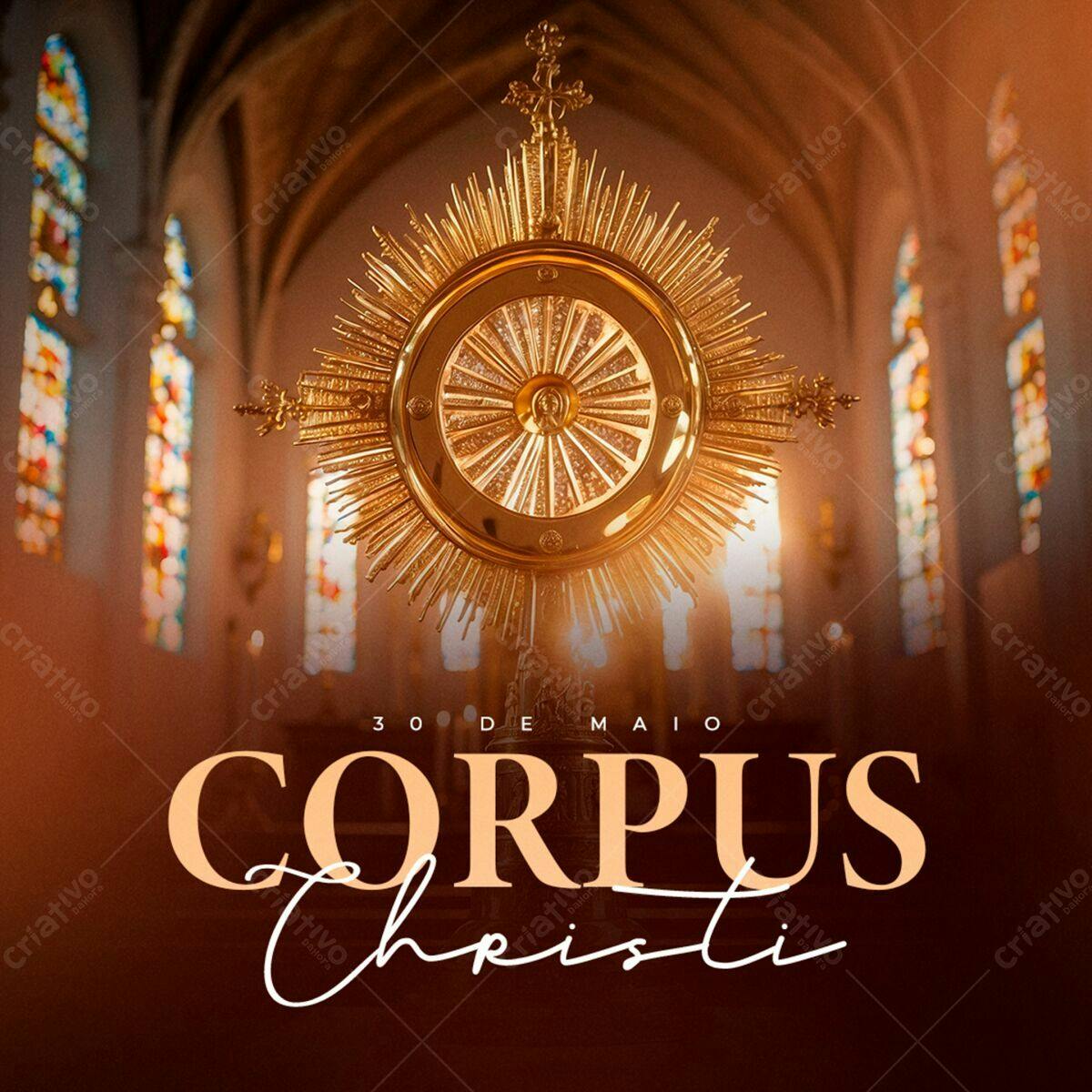 Flyer para Corpus Christi PSD Editável