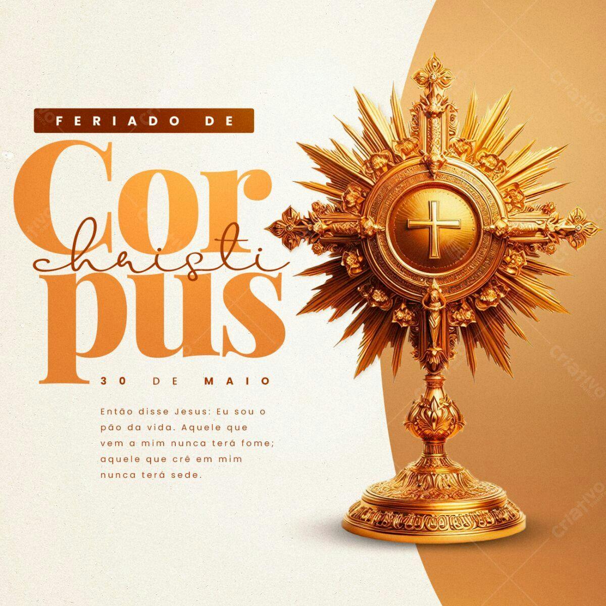 Flyer para Corpus Christi PSD Editável