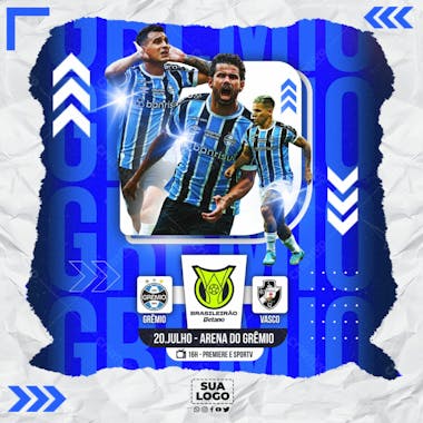 Flyer esportivo brasileirão grêmio