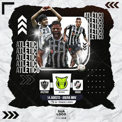 FLYER ESPORTIVO BRASILEIRÃO ATLÉTICO MINEIRO
