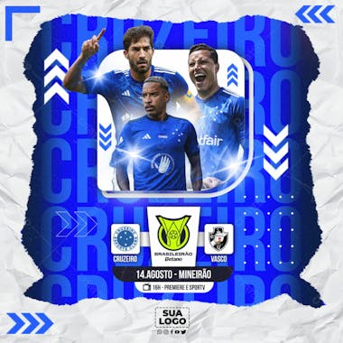 Flyer esportivo brasileirão cruzeiro