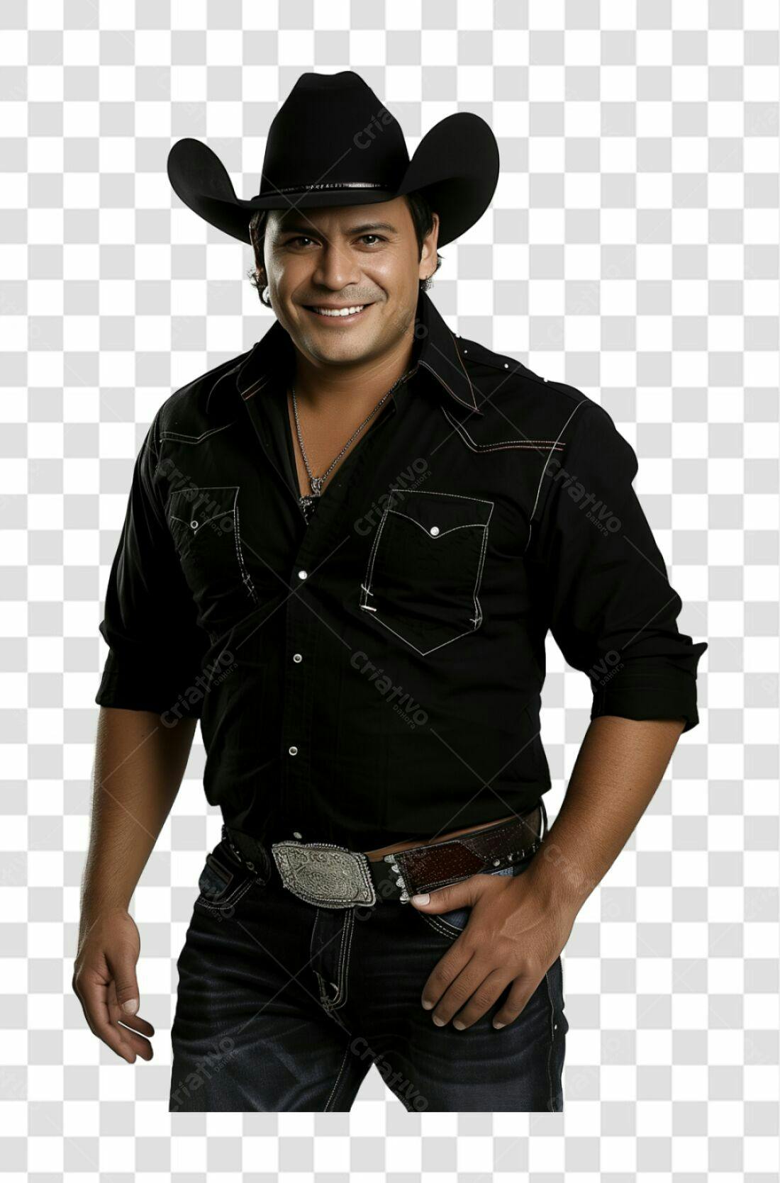 Icone Cantor Country PNG com fundo transparente