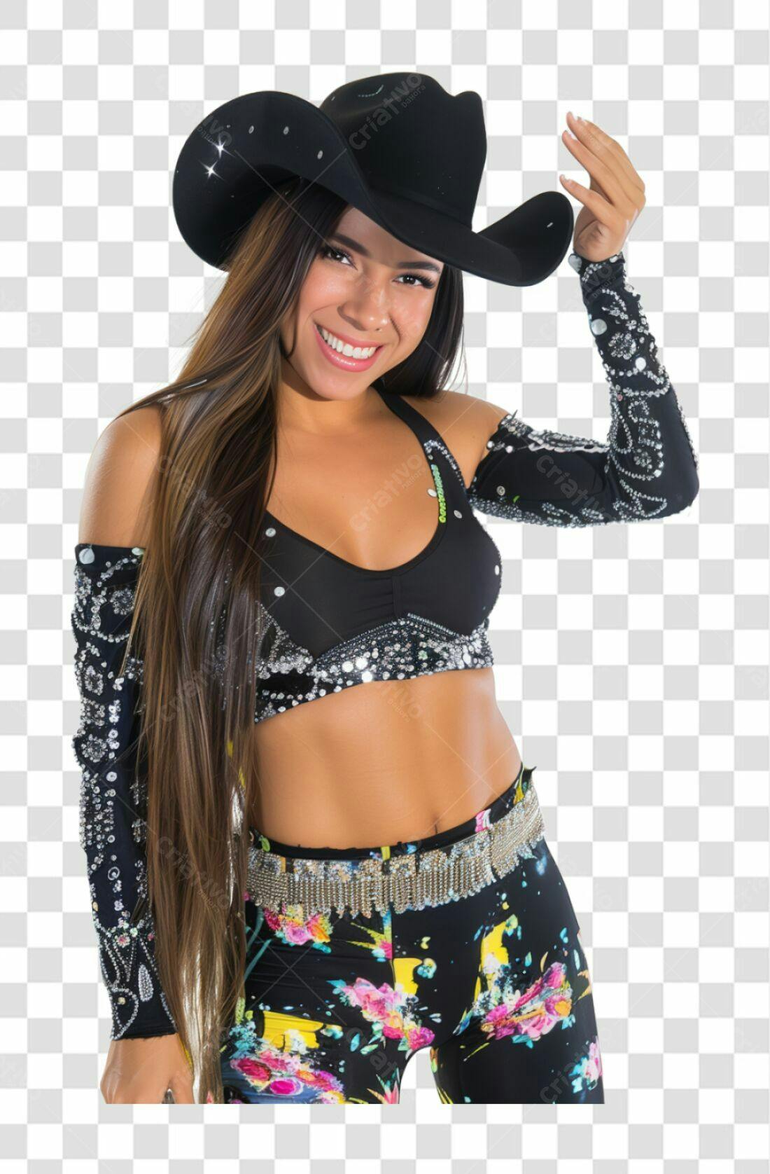 Imagem PNG com fundo transparente Mulher com chapéu de cowboy
