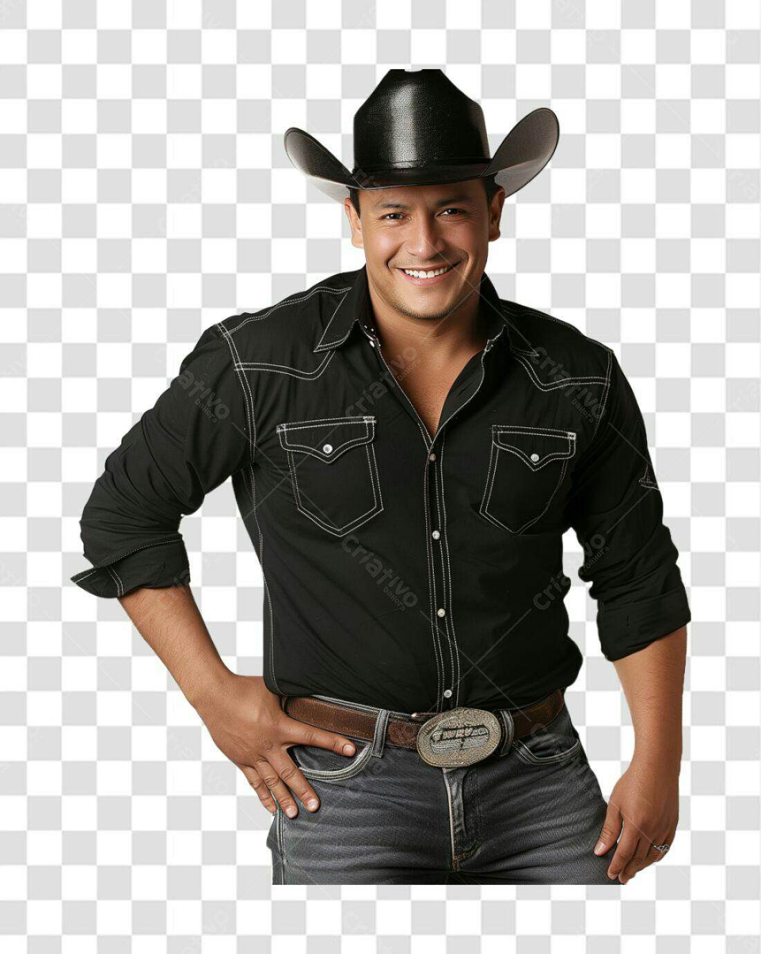 Icone Cantor Country PNG com fundo transparente