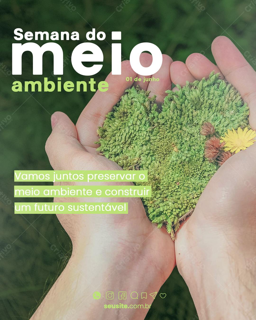 Flyer Semana do Meio Ambiente PSD Editável