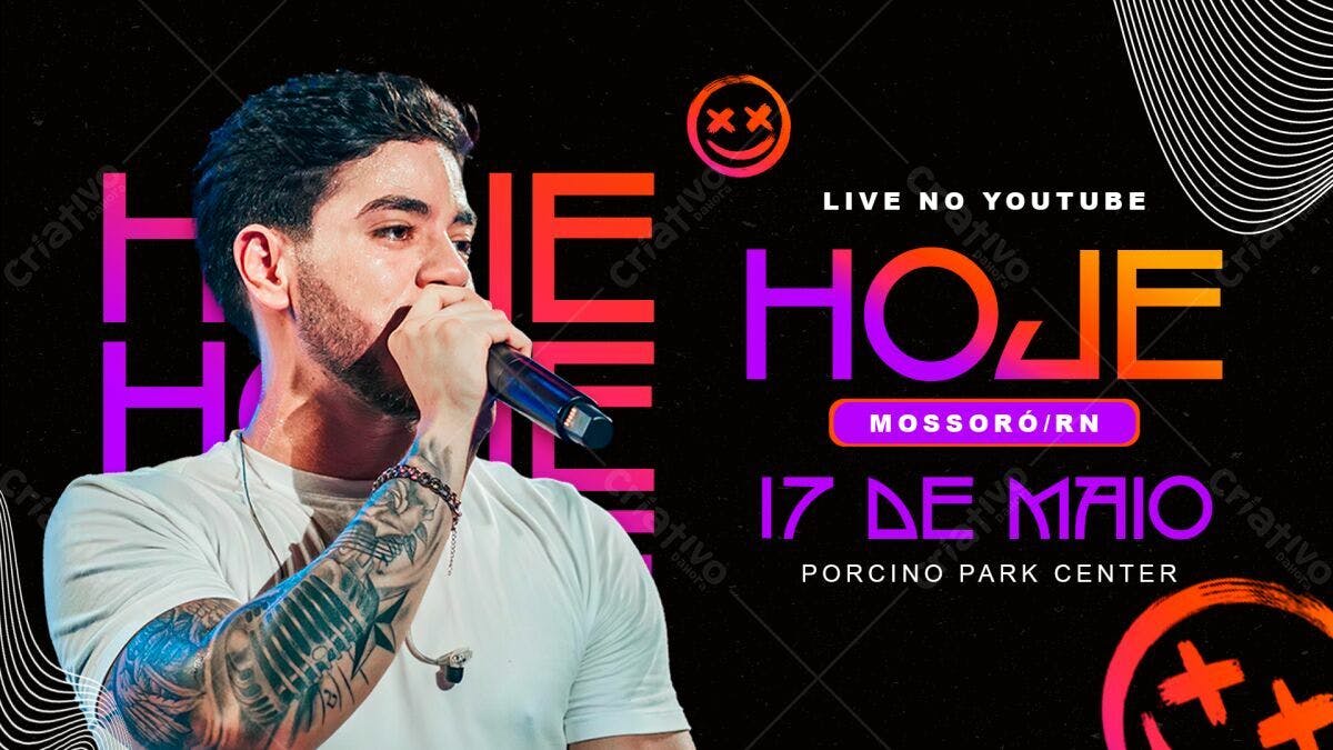 Flyer para Show Musical PSD Editável