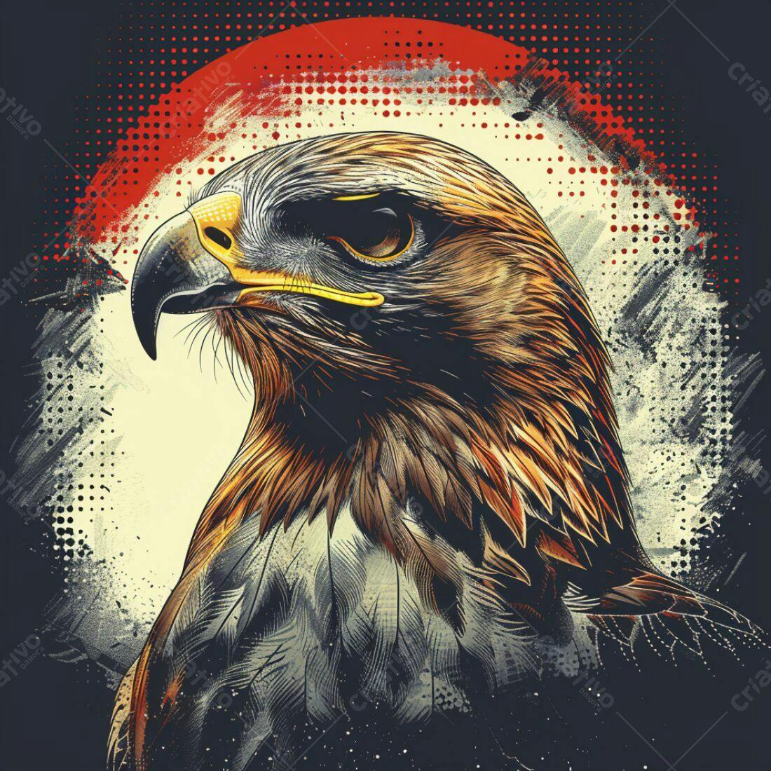 Águia majestosa em fundo grunge
