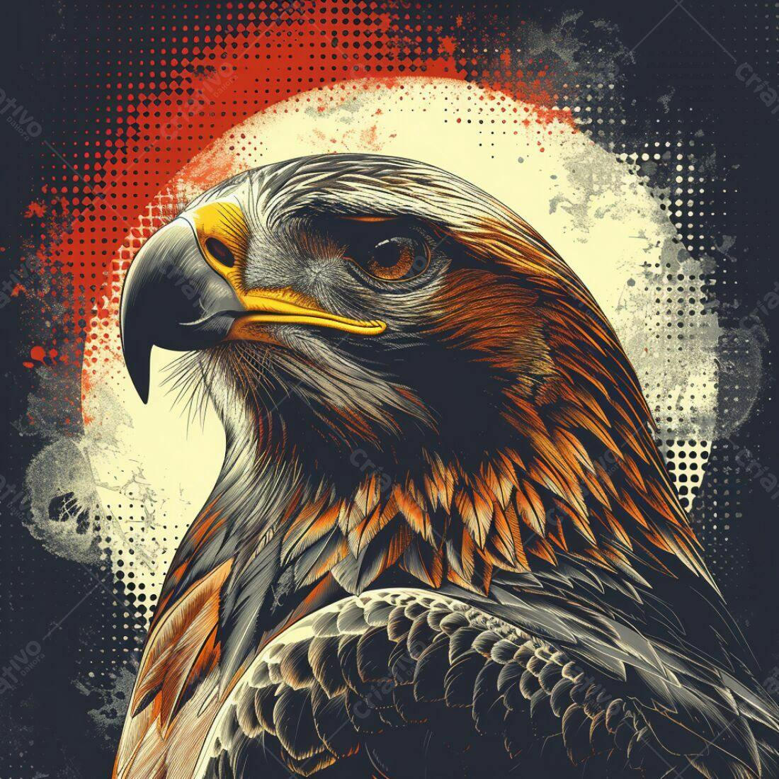 Águia Real em fundo grunge