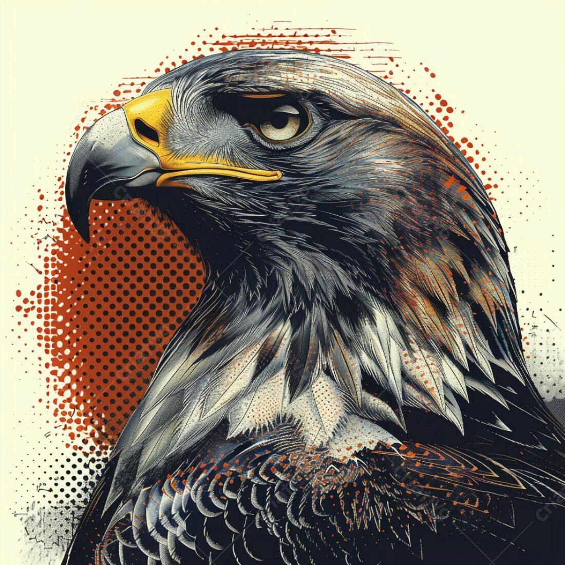 Águia majestosa em fundo grunge