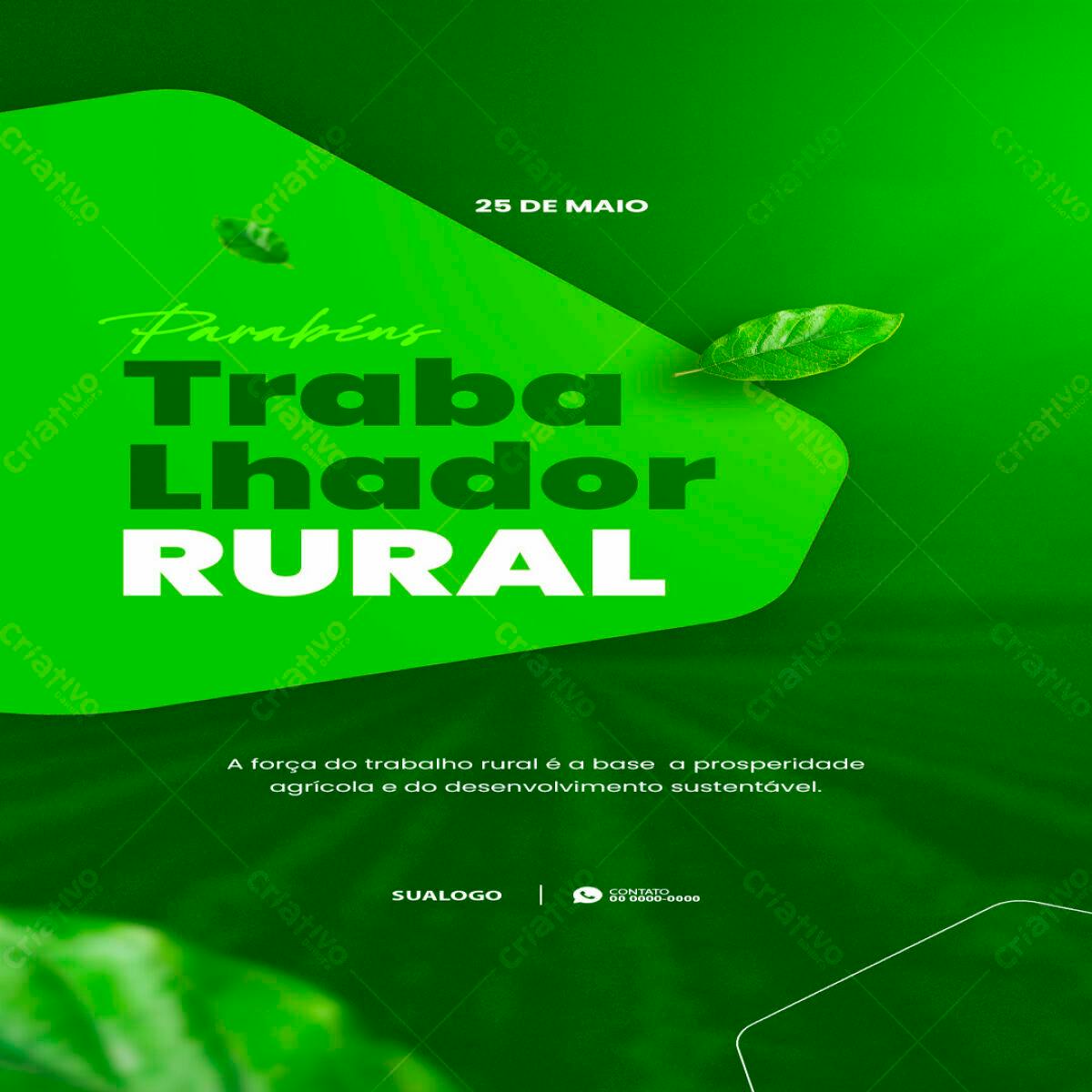 Flyer Dia do Trabalhador Rural PSD Editável
