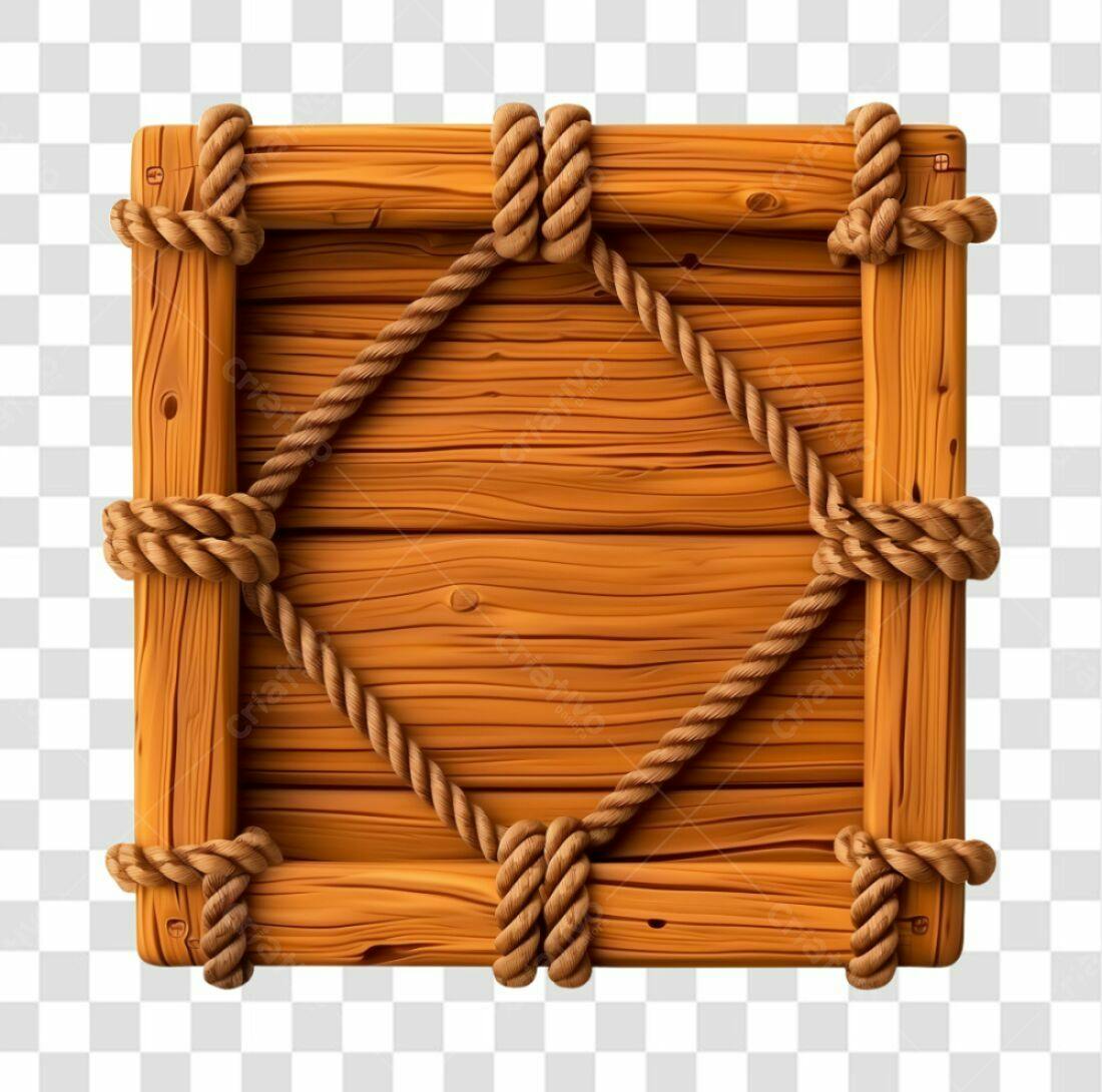 Quadro de Madeira PNG com fundo transparente