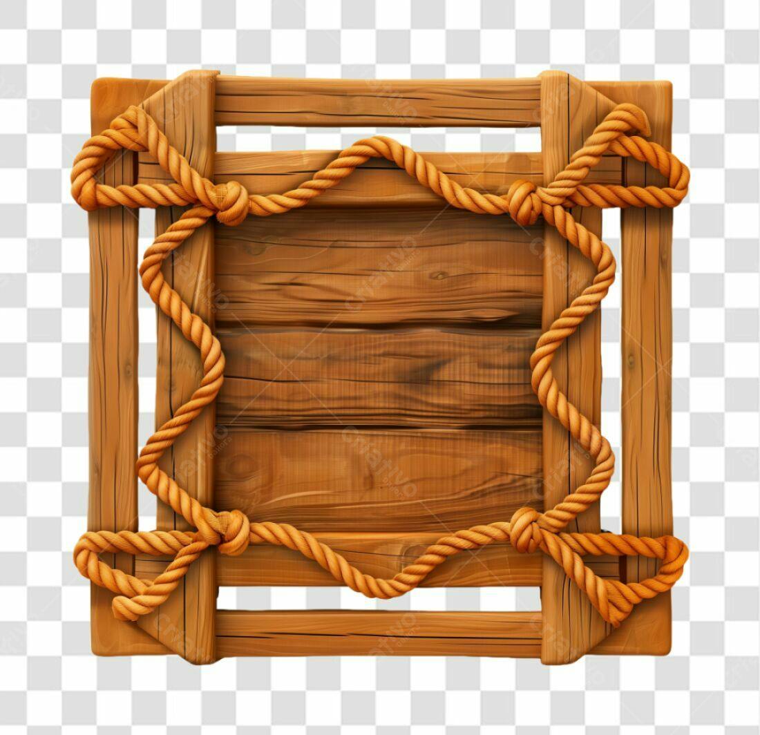 Quadro de Madeira PNG com fundo transparente